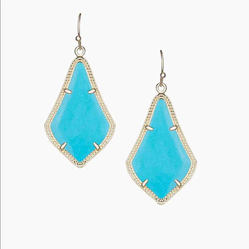 NWT Kendra Scott alexa turquoise earrings